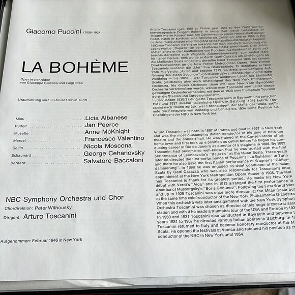 Giacomo Puccini LA BOHÈME TOSCANINI EDITION 1867-1956 RCA Vinyl Records - Picture 5 of 15